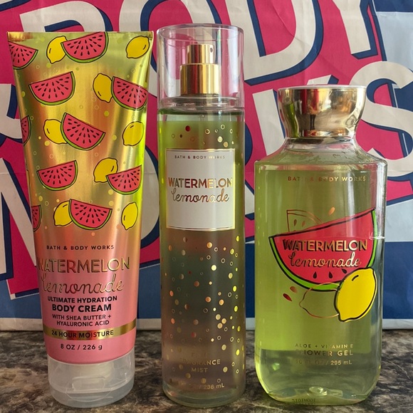 Bath & Body Works Watermelon Lemonade body cream set